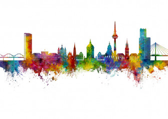 Mannheim Germany Skyline Elegant Wall Mural Photowall