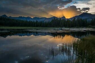 Scenery Mountains Lake Colorado Red Rock Nature Wallpaper Background