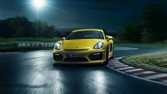 Porsche Cayman Gt4 Front Photo Yellow Color Size X