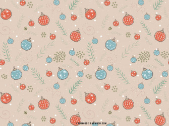 Christmas Aesthetic Wallpaper Bauble Neutral