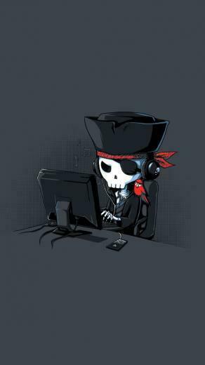 Fun Pirate Hacker iPhone 5s Wallpaper