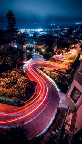 Beautiful City Road Wallpaper iPhone Lombard