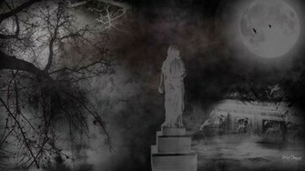 Creepy Graveyard Background Halloween At The