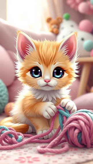 Cute Anime Kitten Wallpaper