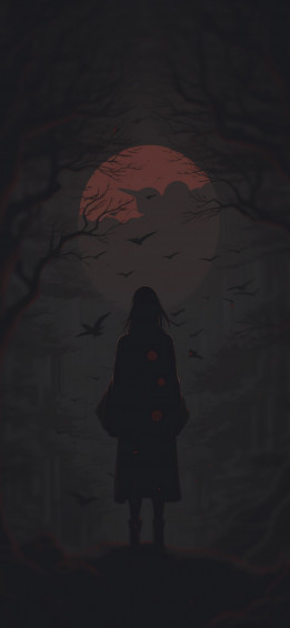 Naruto Itachi Uchiha In Dark Forest Wallpaper
