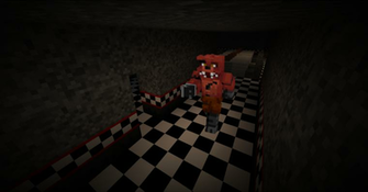 Fnaf Minecraft Wallpaper Foxy Running By Dahooplerzman On