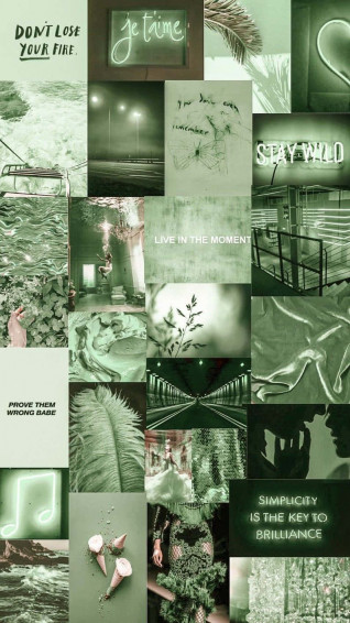 Green Collage Wallpaper
