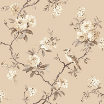 Chinoiserie Floral Wallpaper Natural Fd40767 From I