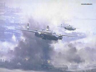 Aviation Art Wwii Air Combat Paintings Wallpaper Military