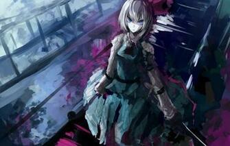 Wallpaper Girl Bridge Weapons Katana Art Touhou Konpaku