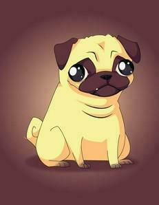 Cartoon Pug Wallpaper HD