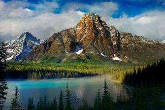 Wallpaper First Light On Mount Chephren Waterfowl Lake