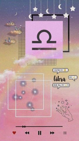 Libra Zodiac Wallpaper Lockscreen Aesthetic Pastel Cool Galaxy