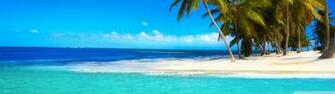 Widescreen Dual Monitor Beach Wallpaper Top