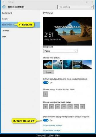 Sign In Screen Background Image Enable Or Disable Windows