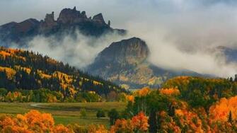 Autumn Colors In Colorado Mountains HD Desktop Wallpaper