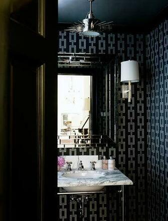 Suzie Courtney Hill Interiors Stunning Powder Room With Phillip