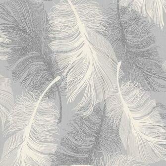 Details About Dappled Grey Feather Wallpaper White And