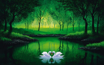 Swan Loves Pond 3e3z1wlf894q30nv Wallpaper