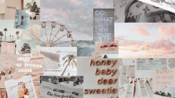 Laptop Aesthetic Collage Wallpaper Desktop Art