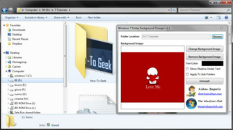 Customize Folder Background And Icons In Windows Explorer