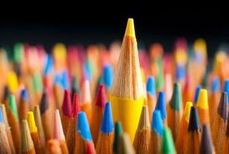 Colored Pencil Close Up Macro Drawing Photo HD Wallpaper