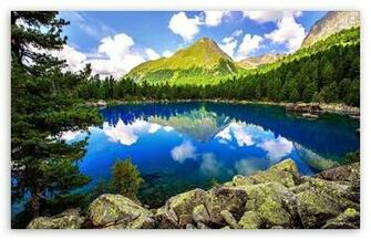 Spring Mountain Landscape HD Wallpaper For Standard Fullscreen