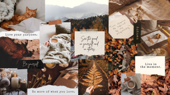 Customizable Autumn Desktop Wallpaper Templates