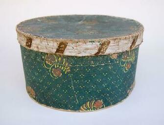 19th Century Antique American Wallpaper Box