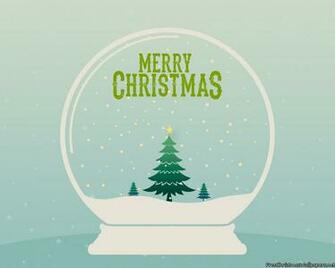 Merry Christmas Snow Globe Wallpaper