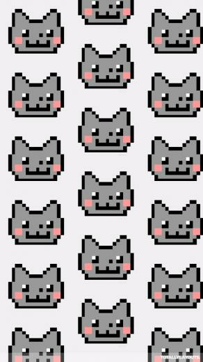 Nyan Cat Heads iPhone Wallpaper Hipster