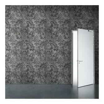 Mineheart Urban Concrete Damask Wallpaper Dark