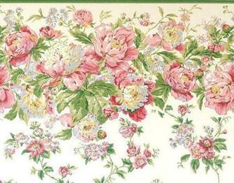 Classic Waverly Rose Floral Wallpaper Border