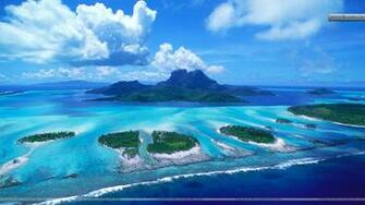 Reefs Of Bora French Polynesia Wallpaper