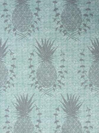 Royal Pineapple Pink Krane Wallpaper Hallway