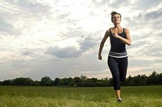 A Woman Joggin In The Open Field HD Health Wallpaper