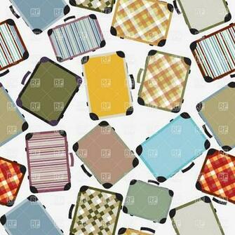Cartoon Style Luggage Background Vector Image Of Background