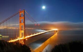 Amazing Night Look Of Golden Gate Bridge Wallpaper HD