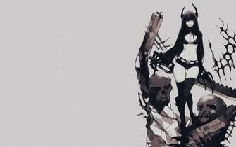 Wallpaper Black Rock Shooter Gold Saw