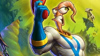 Earthworm Jim Adventure Animation Comedy Cartoon Wallpaper