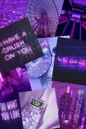Purple Ungu Pastel Aethetic Wallpaper Background Di
