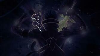 Weapons Standing Anime Swords Black Hair Weaponry Wallpaper Background