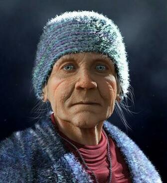 Old Lady Mauro Corveloni 3d Character Design