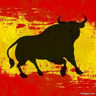 Bull Fighting Cartoon Raging Background