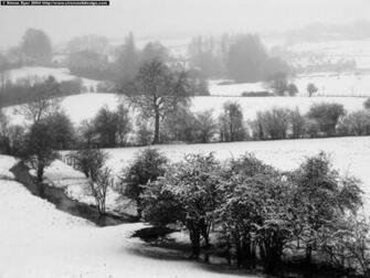Black And White Snowy Landscape X Wallpaper