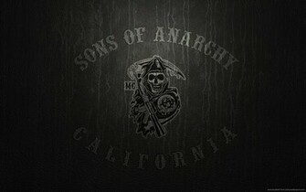 Sons Of Anarchy Logo On Leather Wallpaper