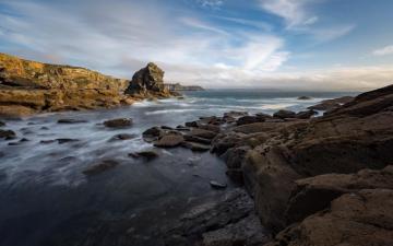 Wallpaper Brittany France Coast Stones Sea HD