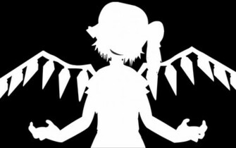 Flandre Scarlet Bad Apple Simple Background Wallpaper