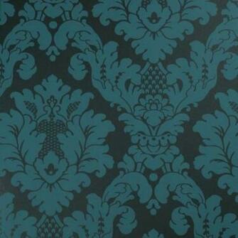 Vinci Damask Wallpaper Aqua Blue Arthouse From I Love Uk