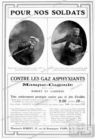 Masque Cagoule Gas Mask Advertisement A Print From Le